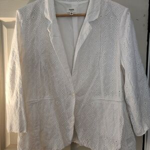 White Eyelet Women's Blazer